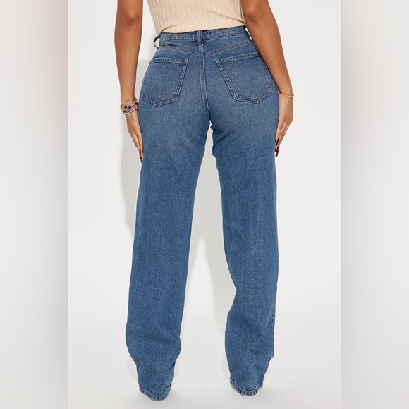 NWT FASHION NOVA -Tall Night Out In Paris Straight Leg Jeans - Picture 4 of 9